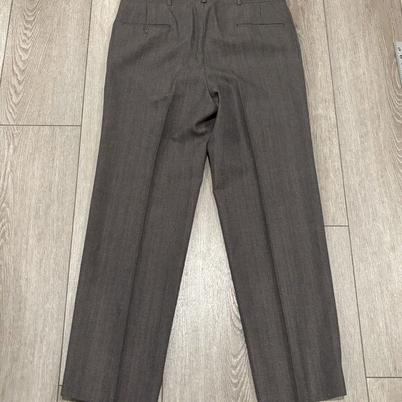 Christian Dior Monsieur Suit 2 Piece 40R (36x32) Wool Gray Brown Herringbone - Picture 15 of 15